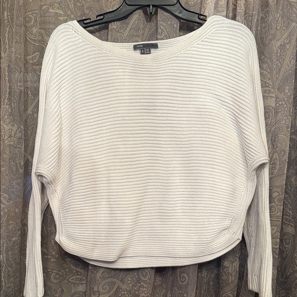 Vince Cream Ribbed Sweater